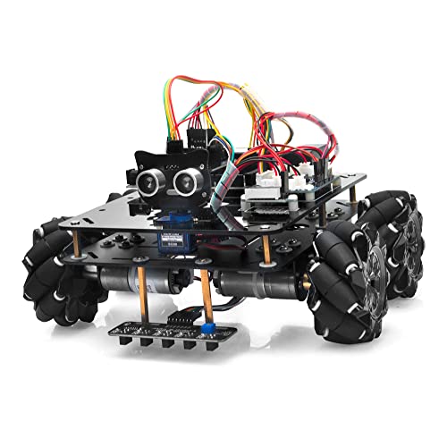 OSOYOO Omni-directinal Mecanum Wheels Robot Car Kit for Arduino | Metal Chassis DC Motor Robotic |STEM Remote Controlled Educational | DIY Coding for Kids Teens Adults von OSOYOO