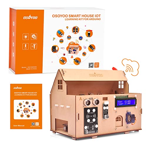 OSOYOO Smart House IoT Starter Kit for Arduino,Learning STEM Electronic Engineering Coding Programming, DIY Home Automation Building Set for Teens Adults von OSOYOO