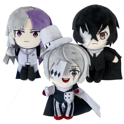 OSRDFV Bungo Stray Dogs Plüschkissen Puppe Anime Charaktere Cartoon Plüsch Niedlich Weich Gefülltes Geschenk Sammlerstück für Mädchen und Jungen,20 cm (Sigma Dazai Osamu Gogol-7.87 Inch (20 cm)) von OSRDFV