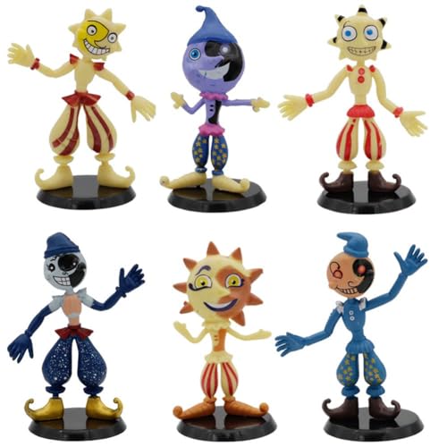 OSRDFV FNAF Sundrop und Moondrop Figuren-Modell, PVC, Anime-Modell, Actionfigur, Desktop-Ornamente, Sammlerstück, Set 9–10 cm von OSRDFV