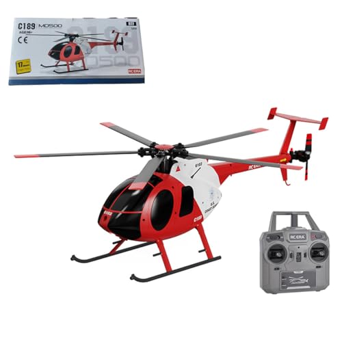 OSUPERXFUN C189 RC Hubschrauber für Erwachsene Anfänger, 1/28 2.4G 4CH Single Rotor 6G 6-Achsen Gyro RC Flugzeug Ferngesteuerter Hubschrauber mit optionaler optischer Flusspositionierung (RTF-Version) von OSUPERXFUN