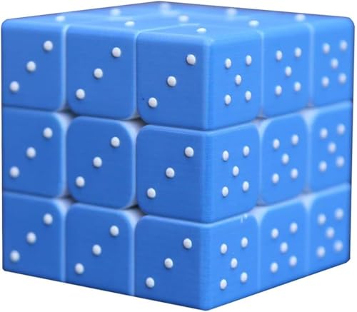 Speed Cube 3x3x3 3D Relief Effekt Braille Magic Cube Puzzle, Puzzles speziell für Blinde,2 von OSXXLAMZ