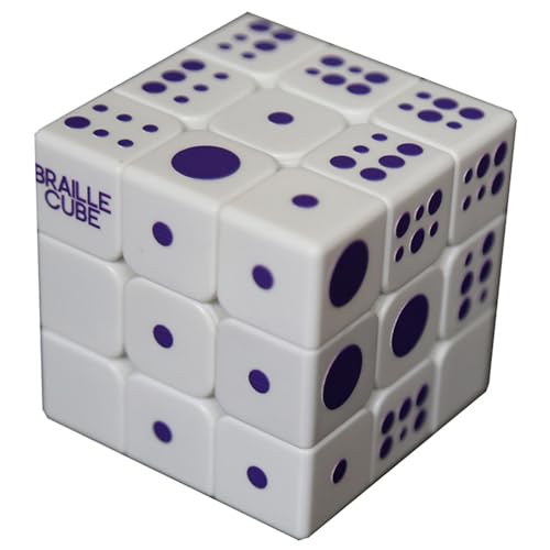 Speed Cube 3x3x3 3D Relief Effekt Braille Magic Cube Puzzle, Puzzles speziell für Blinde,6 von OSXXLAMZ