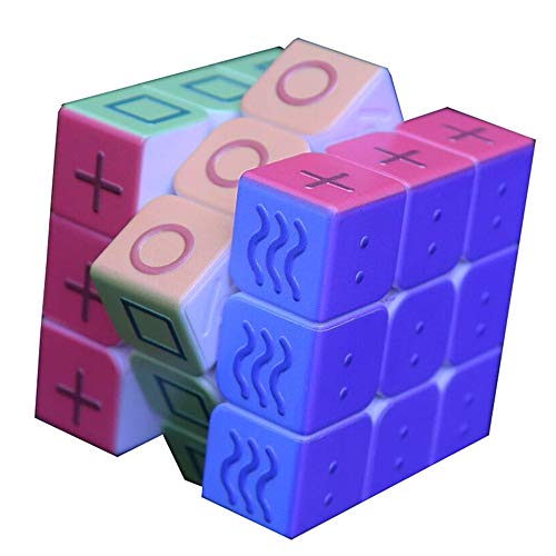 Speed Cube 3x3x3 3D Relief Effekt Braille Magic Cube Puzzle, Puzzles speziell für Blinde,8 von OSXXLAMZ