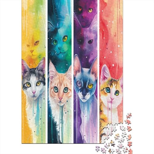 Kat Puzzle 1000 Teile,Puzzlespiel Für Erwachsene,Impossible Puzzle,Puzzle GesKükenlichkeitsspiel Für Die Ganze Familie, Geschenke Für Männer/Frauen Erwachsenen Puzzel 1000pcs (75x50cm) von OTANIRPLE