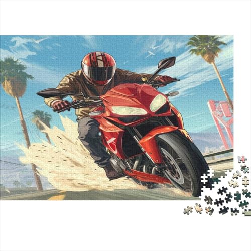 Kreuz-Country Motorcycle Puzzle 1000 Teile,Puzzle Für Erwachsene, Impossible Puzzle,Puzzle 1000 Puzzle Home Dekoration Puzzle,Erwachsenenpuzzle Puzzel 1000pcs (75x50cm) von OTANIRPLE