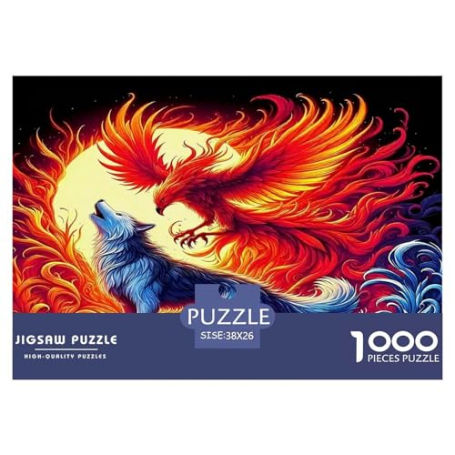 Phoenix And Wolf Puzzle Animal 1000-teiliges Puzzle Farbenfrohes Legespiel Home Dekoration Für Erwachsene Teens Kinder 1000 Teile Feiertags- Und Reisegeschenke Feiertags- Und Reisegeschenke 38x26cm/10 Phoenix And Wolf Puzzle Animal 1000-teiliges Puzzle Farbenfrohes Legespiel Home Dekoration Für Erwachsene Teens Kinder 1000 Teile Feiertags- Und Reisegeschenke Feiertags- Und Reisegeschenke 38x26cm/10 von OTBSDNKZZ