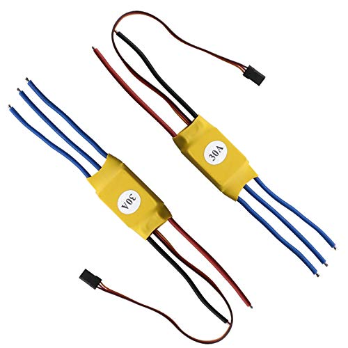 2 Stück XXD 30A RC Bürstenloser Motor Elektrischer Geschwindigkeitsregler ESC Gelb Für Flugzeug Quadcopter Drohne Modell Hubschrauberteile von OTOTEC