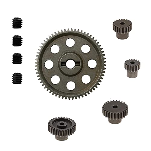 OTOTEC 5-teilig RC Motor Hauptzahnrad Zahnrad 17T 21T 26T 29T 64T Stirnrad Kompatibel mit HSP RC Modellautos 94111 94107 94123 von OTOTEC