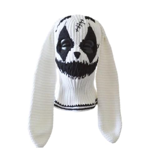 OUBEIDUO Handgewebte Mütze Erwachsene Gestrickte Pullover Mütze Ohren Party Kostüm Outdoor Sport Wandermütze von OUBEIDUO