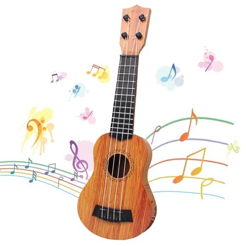 Kindergitarre, 38cm Mini Gitarre, Ukulele Kinder, Gitarre für Kinder mit 4 Verstellbaren Seiten, Ukulele Gitarre Spielzeug für Kleinkinder, Anfänger, Jungen, Mädchen, Spielzeug Gitarre von OUCONGK