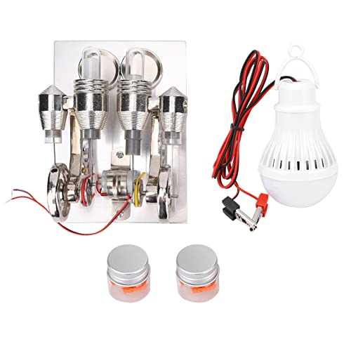 4-Zylinder-Stirlingmotor, Miniatur-Heißluftgenerator, Physiklabor-Lehrmodell von OUCRIY