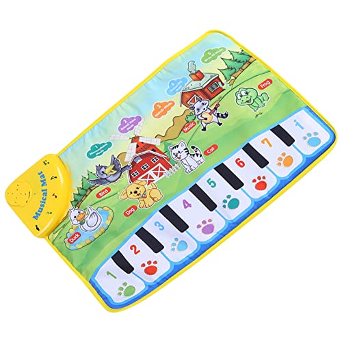 Babyspielzeug 0-6 Monate M 32×22×5 Baby-Musikmatte Krabbeln Klavierteppich Pädagogisches Musikspielzeug Kindergeschenk von OUCRIY