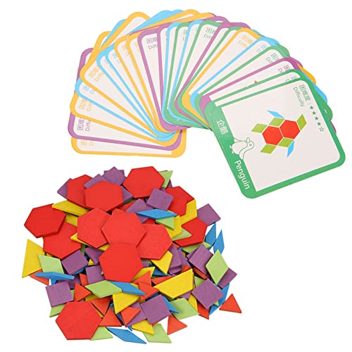 Brettset 25×21×4 Buntes Holzpuzzle-Brettset für, Kleinkinder, Lernspiel, Spielspielzeug von OUCRIY