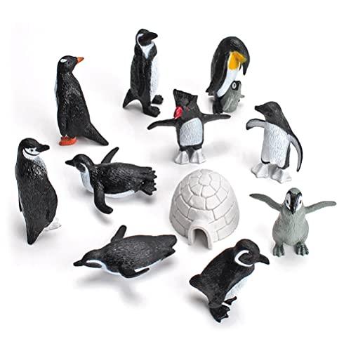 OUCRIY 11PCS Kognitive Tier Ornamente PVC Pinguin Figuren Niedliche Simulation Marine Tier Pinguin Figur Modell Spielzeug Kognitive Tier Ornamente von OUCRIY