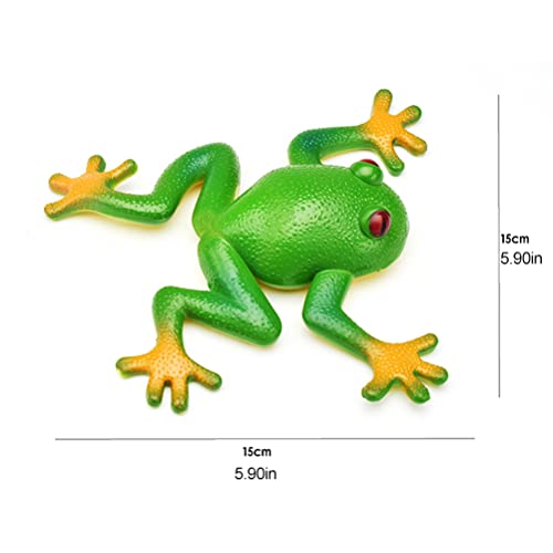 OUCRIY Stress-Frosch, Gummi-Frosch, Dehnbares Spielzeug, 20 X 18 X 2 cm, Simulation Gummi-Frosch, Dehnbares Spielzeug, Stressabbau, Sensorisches Spielzeug, Parodie, S von OUCRIY