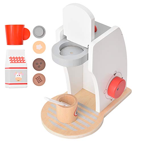 Spielzeug Kaffeemaschine Holz Kaffeemaschine Spielzeug 17×17×11 Spielhaus Spielzeug Holz Simulation Küche Kochen Kaffeemaschine Spielzeug von OUCRIY