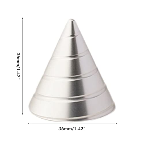 Top Toy Edelstahl-Gadget, Lustiger Power-Bug, Rautenförmiger Dreieckiger Schreibtisch, Drehbares Gyroskop, Mezmoglobe-Schreibtischspielzeug, Silber, 3,6 X 3,6 cm von OUCRIY