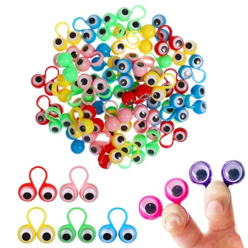 OUDQFCJ Auge Finger Spielzeug,Augapfel Finger Puppet Ringe,Augen Fingerpuppen,Große Augen Finger Ring,Fingerpuppe Pädagogisches Fingerspielzeug,Augapfel Finger Ringe Glubschaugen 30pcs von OUDQFCJ