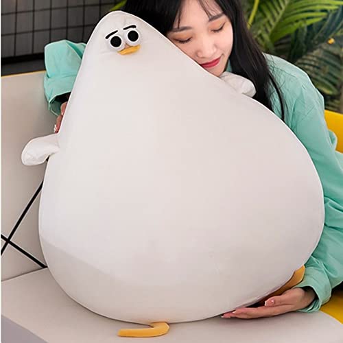 OUKEYI Lustiges Plüsch-Möwenkissen, Simulation, süßes fettes Huhn-Puppenspielzeug, weiches gefülltes Kissen, Huhn-Plüschkissen, Bodenmatte, Kawaii-Festivalgeschenke (40 cm) von OUKEYI