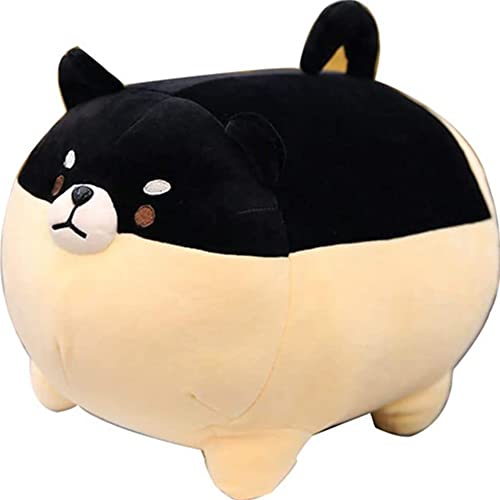 OUKEYI Shiba Inu Plüsch-Hundespielzeug, Anime, Corgi, Kawaii, weiches Kissen, Plüschtier, Geschenke für Mädchen und Jungen, 40,6 cm, Schwarz von OUKEYI