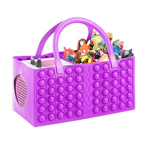 Tasche für Toniebox Starter Set Aufbewahrungstasche für Toniebox Figur, Home Outdoor Handtasche für Tonies Audio Player und Puppen Musikspielzeug Falttasche für Kinder Toniebox Zubehör (Violett) von OUKNAK