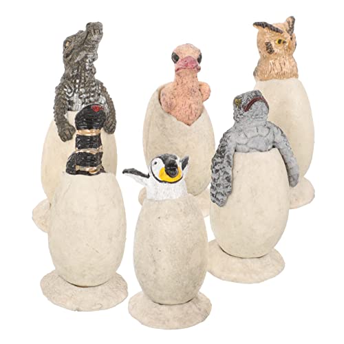 OUNONA 1 Satz Brutei-modell Pinguin-ei- Dinosaurier-ei- Schlüpfende Tiere Tiermodell Tierisches Eierspielzeug Tier-eier- Für Tierei-modelle Harz 6st von OUNONA