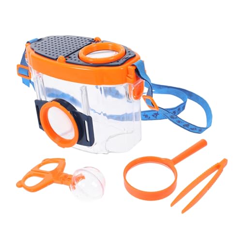 OUNONA 1 Set Beobachtungsbox Spinnenfänger Outdoor Wissenschaftsset Explorer Beobachtungsbehälter Outdoor Erkundungswerkzeug Betrachteretui Orange Abs von OUNONA