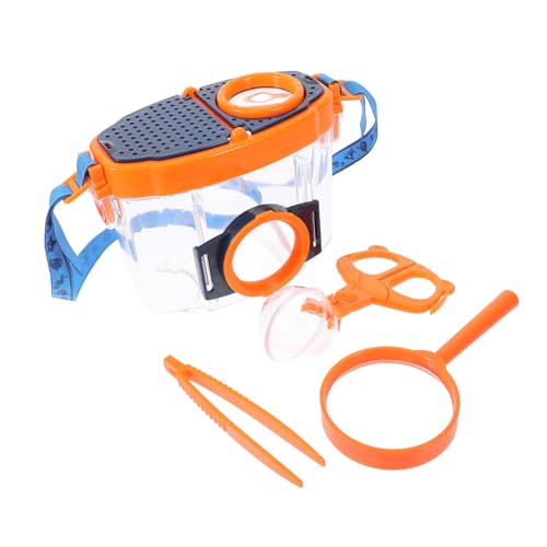 OUNONA 1 Set Beobachtungsbox Spinnenfänger Outdoor Wissenschaftsset Explorer Beobachtungsbehälter Outdoor Erkundungswerkzeug Betrachteretui Orange von OUNONA