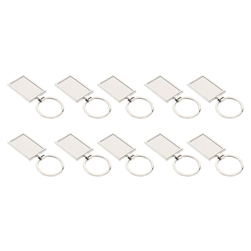 OUNONA 10 Stück Teiliges Rechteckige Metall schlüsselanhänger Blanko Nummernschild Anhänger Modisch Gravierbar als Schlüsselring oder Taschenanhänger Robust Silberfarben Anti verlust OUNONA 10 Stück Teiliges Rechteckige Metall schlüsselanhänger Blanko Nummernschild Anhänger Modisch Gravierbar als Schlüsselring oder Taschenanhänger Robust Silberfarben Anti verlust von OUNONA