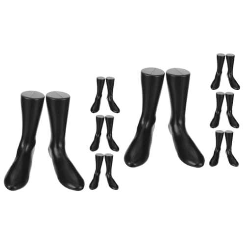 OUNONA 2 Sätze Fußform-schuhspanner Fußmodell Gefälschter Fuß Fußkettchen Anzeigen Zehe Socken Männer Beine Socken Fuß Schaufensterpuppe Fußpuppe Für Fußkettchen Plastik Black 4 Stück * 2 von OUNONA