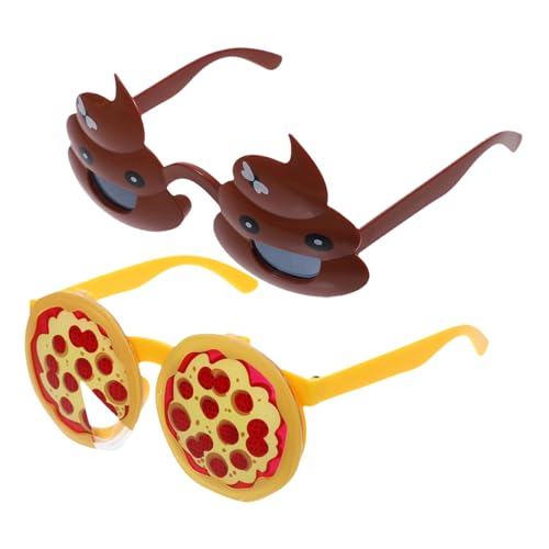 OUNONA 2 Stück Kreative Partybrillen Lustige Poop Sonnenbrillen und Pizza Scherzbrille aus PC Material Bequeme Foto Requisiten für Halloween Geburtstage Karneval und Fasching OUNONA 2 Stück Kreative Partybrillen Lustige Poop Sonnenbrillen und Pizza Scherzbrille aus PC Material Bequeme Foto Requisiten für Halloween Geburtstage Karneval und Fasching von OUNONA