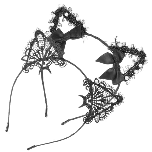 OUNONA 2 Stück Lässiges Spitzen katzenohren stirnband Atmungsaktiv Leicht Hautfreundlich für Damen für Halloween Party Cosplay Modisches Accessoire Vielseitig Einsetzbar OUNONA 2 Stück Lässiges Spitzen katzenohren stirnband Atmungsaktiv Leicht Hautfreundlich für Damen für Halloween Party Cosplay Modisches Accessoire Vielseitig Einsetzbar von OUNONA