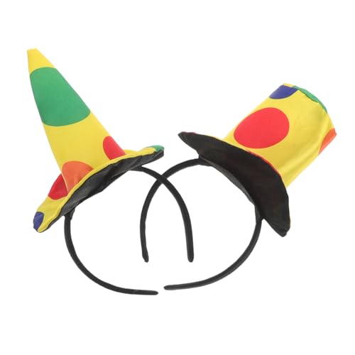 OUNONA 2 Stück Lustiges Clown Stirnband mit Clownhut und Spitzem Party Haarreif für Halloween Karneval Fasching Cosplay Kostüm Zubehör Bequem und Vielseitig OUNONA 2 Stück Lustiges Clown Stirnband mit Clownhut und Spitzem Party Haarreif für Halloween Karneval Fasching Cosplay Kostüm Zubehör Bequem und Vielseitig von OUNONA