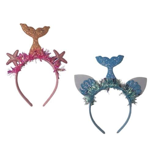 OUNONA 2 Stück Teiliges Meerjungfrau Haarreifen mit Meerjungfrau Muscheldesign Leichtes Haarschmuck Mädchen Pinke und Blaue Stirnbänder für Party und Fotorequisiten OUNONA 2 Stück Teiliges Meerjungfrau Haarreifen mit Meerjungfrau Muscheldesign Leichtes Haarschmuck Mädchen Pinke und Blaue Stirnbänder für Party und Fotorequisiten von OUNONA