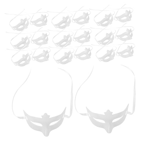 OUNONA 20 Stück Teiliges DIY Halbgesichts-maskenbasis aus Stabilem Kunststoff Unbemalt und Bemalbar für Halloween-Kostüm Cosplay und Kreative Bastelprojekte OUNONA 20 Stück Teiliges DIY Halbgesichts-maskenbasis aus Stabilem Kunststoff Unbemalt und Bemalbar für Halloween-Kostüm Cosplay und Kreative Bastelprojekte von OUNONA