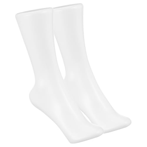 OUNONA 2st Modellbeinform Gefälschter Fuß Fußpuppe Für Socken Fußmodell Für Socken Socken-display-modell Socken Fuß Schaufensterpuppe Socken Fußmodell Mannequin-fußanzeige Plastik Weiß von OUNONA