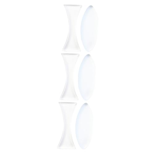 OUNONA 3 Sätze Konvexe Linse Gläser Ampel Lichter Spektroskop Optischer Komparator Konkave Linse Optik Rechtwinkliges Prisma Doppelt Doppelkonvexlinse Acryl Transparent 2 Stück * 3 von OUNONA