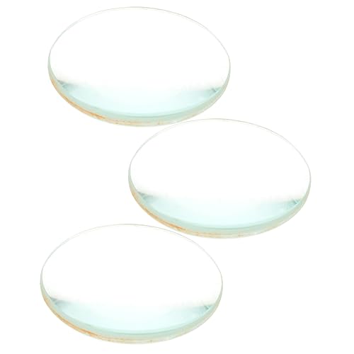 OUNONA 3St konvexes Glas konvexe Lupe optische Konvexlinse doppelt konkave Linse Konkavlinsen für die Wissenschaft Optische Linse optical konvexe linse 50mm doppelt konvexe Glaslinse von OUNONA