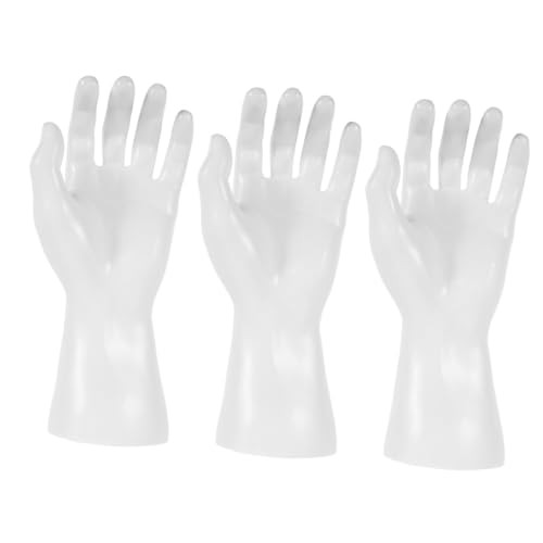 OUNONA 3st Handmodell-display-requisiten Ring Handschmuckhalter Schmuck-organizer-display Hand Schaufensterpuppe Schmuckständer Mannequin-hand Schmuckhand Raumdekoration Weiß Pvc von OUNONA