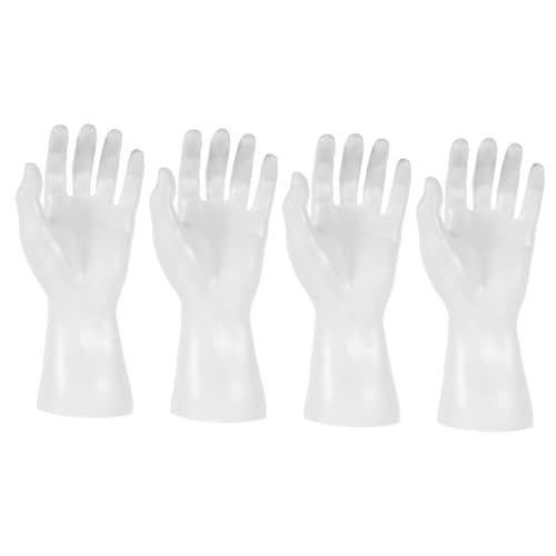 OUNONA 4 Stück Handmodell-display-requisiten Ring Schmuck-organizer-display Handschmuckhalter Schmuckständer Hand Schaufensterpuppe Mannequin-hand Raumdekoration Schmuckhand Pvc Weiß von OUNONA