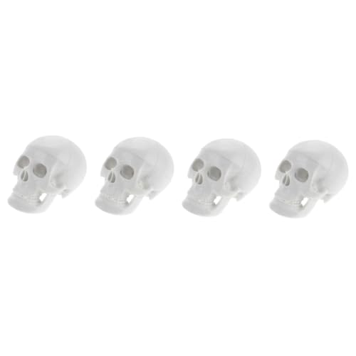 OUNONA 4 Stück Schädelmodell Halloween-schädeldekoration Schädel Medizinisches Modell Künstliche Schädelverzierung Kopfknochenmodell Schädelfiguren Schädelknochenmodell Pvc Weiß von OUNONA