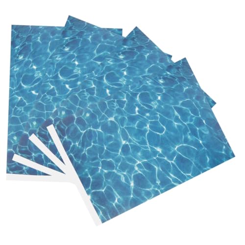 OUNONA 4 Stück Teiliges Realistische Wasserstruktur Papier mit Selbstklebender Rückseite für DIY Miniatur Outdoor Modelle Flexible Zuschnitte für Garten Diorama Puppenhaus und OUNONA 4 Stück Teiliges Realistische Wasserstruktur Papier mit Selbstklebender Rückseite für DIY Miniatur Outdoor Modelle Flexible Zuschnitte für Garten Diorama Puppenhaus und von OUNONA