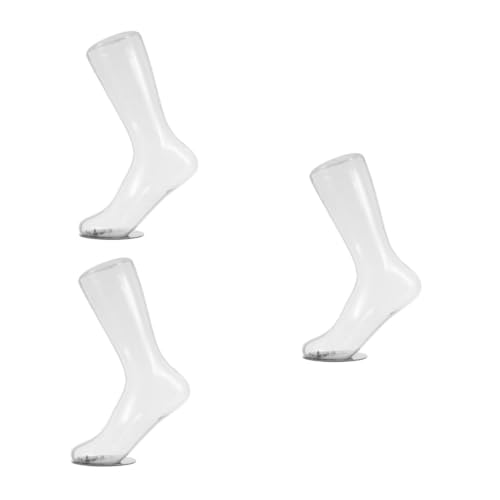 OUNONA 4 Stück Transparentes Fußmodell Fuß Schaufensterpuppe Socken Zeigen Socken-mannequin-fuß-display Fußpuppe Für Fußkettchen Fuß Aus Kunststoff Socken Schaufensterpuppe Plastik von OUNONA