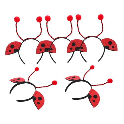 OUNONA 5 Stück Teiliges Marienkäfer Haarreif für Mädchen Weiche Plüsch-antennen Detaillierte Insekten-accessoires Bequemes Stirnband für Party Festival Karneval und Kostümierung OUNONA 5 Stück Teiliges Marienkäfer Haarreif für Mädchen Weiche Plüsch-antennen Detaillierte Insekten-accessoires Bequemes Stirnband für Party Festival Karneval und Kostümierung von OUNONA