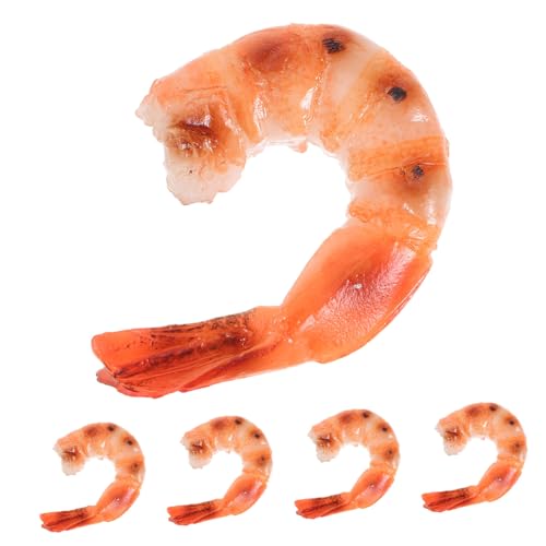 OUNONA 5stücke Künstliche Gekochte Garnelen Realistische Meeresfrüchte-Modelle Lebensechte Garnelenfiguren Aus Robustem PVC Für Dekorationen in Zuhause Küche Supermarkt Restaurant OUNONA 5stücke Künstliche Gekochte Garnelen Realistische Meeresfrüchte-Modelle Lebensechte Garnelenfiguren Aus Robustem PVC Für Dekorationen in Zuhause Küche Supermarkt Restaurant von OUNONA