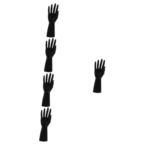 OUNONA 5st Handmodell-requisiten Ringhalter Für Schmuck Schaufensterpuppenständer Hand Schaufensterpuppe Handschmuckhalter Handringhalter Handmodell-schmuckhalter Plastik Black von OUNONA