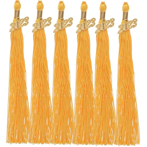 OUNONA 6 Stück Abschlusskappen Quasten mit Jahresanhänger Leichte Abschlussdekoration für Doktorhut Langlebige Abschlussfeier Accessoires Stilvolle Bachelor und Master Feier Deko OUNONA 6 Stück Abschlusskappen Quasten mit Jahresanhänger Leichte Abschlussdekoration für Doktorhut Langlebige Abschlussfeier Accessoires Stilvolle Bachelor und Master Feier Deko von OUNONA