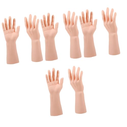 OUNONA 8 Stk Handmodell-Display-Requisiten Handringständer Handform steht Handpuppenmodell schaufensterpuppe Schmuckdisplay Halskettenhalter Mannequin-Hand Ringfinger-Schmuckhalter Vinyl von OUNONA