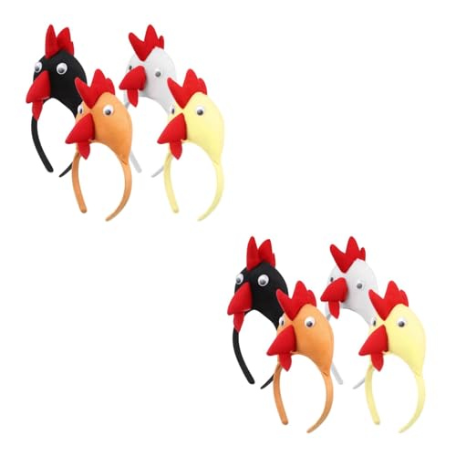 OUNONA 8 Stück Huhn-Stirnband, Hahn-Kostüm, Junggesellinnenabschied, 3D-Stirnband, Party-Haardekoration, verschiedene Farben, PP-Baumwolle, 12 x 24 x 4 cm OUNONA 8 Stück Huhn-Stirnband, Hahn-Kostüm, Junggesellinnenabschied, 3D-Stirnband, Party-Haardekoration, verschiedene Farben, PP-Baumwolle, 12 x 24 x 4 cm von OUNONA